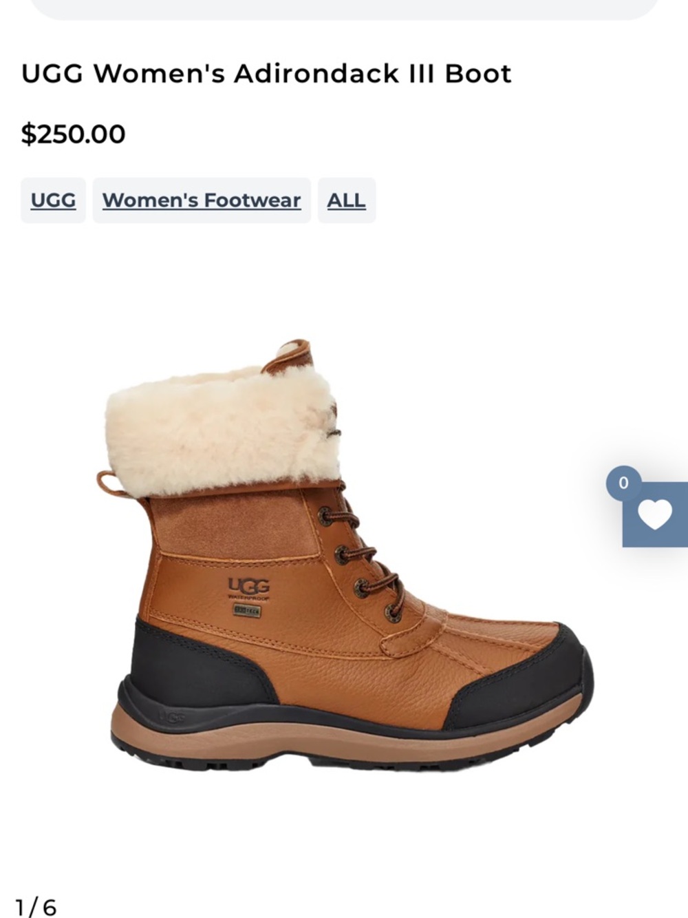 UGG Women's Winter Adirondack III boot